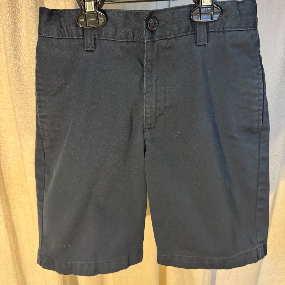 Lands' End Boy’s  Dark Blue Flat Front Shorts